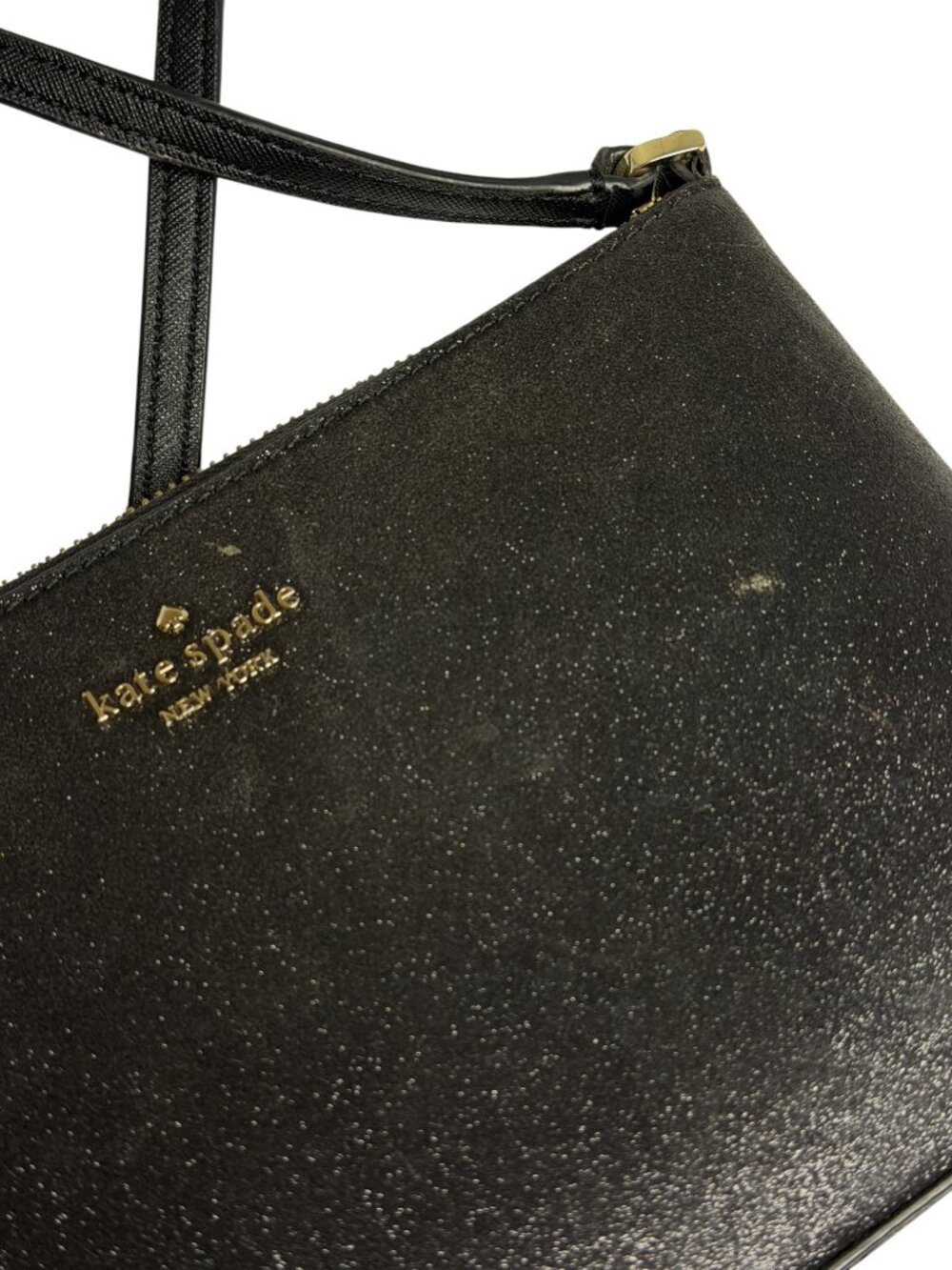 Kate Spade Joeley Glitter Crossbody Bag Purse Black - Picture 10 of 12